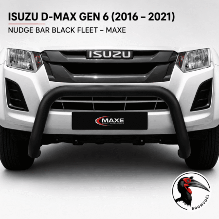 Isuzu D-Max Gen 6 (2016 - 2021) Nudge Bar BLACK FLEET at Bromvoel Outdoor Accessories
