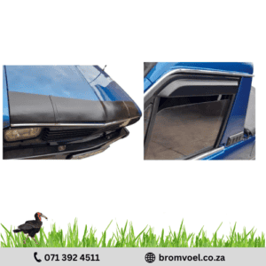 Nissan 1400 bonnet guard and weather shield combo