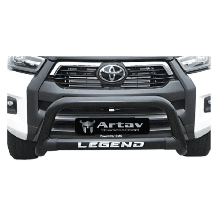 Hilux Legend Oval nudge bar black- Artav Bromvoel