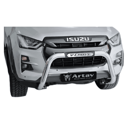 Isuzu Gen 7 VCross branded PDC friendly nudge bar stainless Artav - bromvoel