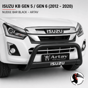 Isuzu KB Gen 5 and Gen 6 (2012-2020) Nudge Bar Black at Bromvoel Outdoor Accessories