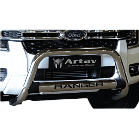 Ranger Next Gen Nudge Bar w Oval Cross Member Stainless Artav Bromvoel