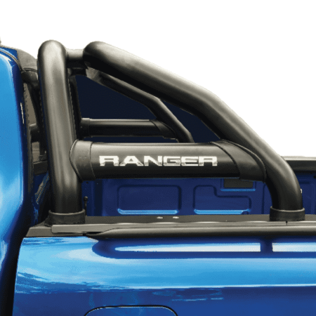 Ranger Next Gen Sports Bar x Oval Side Tubes Black single cab - Artav Bromvoel