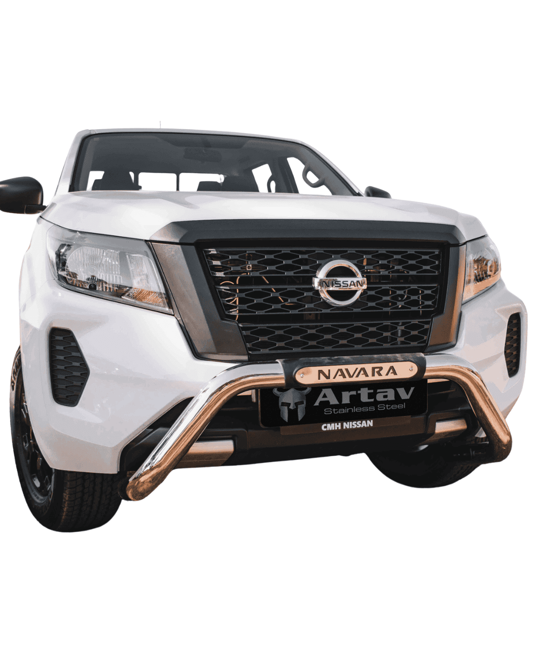 Nissan Navara D23 Facelift Nudge Bar stainless - Artav Bromvoel
