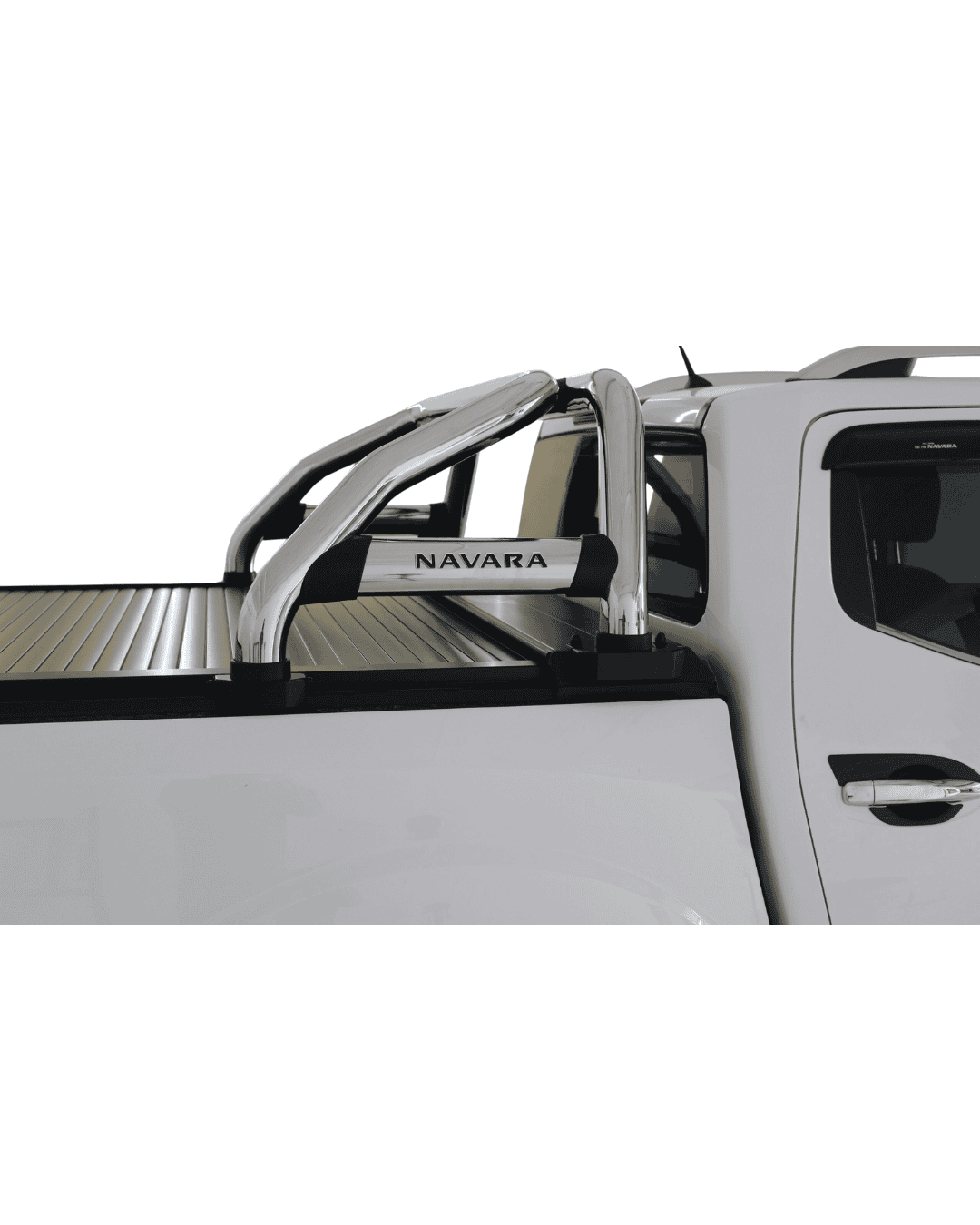 Nissan Navara Securi-Lid Sports Bar Stainless (Branded Brake Light) - Artav Bromvoel