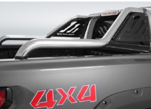 Foton Tunland V9 Extended Sports Bar w Steel Plate Stainless at Bromvoel Outdoor Accessories