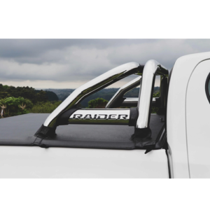 Toyota Hilux 6 Bend Sports Bar w Oval Side Plates Stainless (D/C and E/C) (2016+) at Bromvoel Outdoor Accessories
