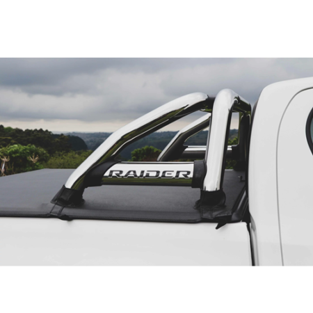 Toyota Hilux 6 Bend Sports Bar w Oval Side Plates Stainless (D/C and E/C) (2016+) at Bromvoel Outdoor Accessories