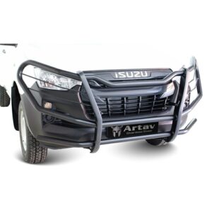 Isuzu DMAX Headlight Wrap Around Bull Bar Black Gen 7 (2022+) at Bromvoel Outdoor Accessories
