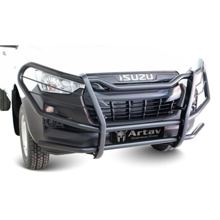 Isuzu DMAX Headlight Wrap Around Bull Bar Black Gen 7 (2022+) at Bromvoel Outdoor Accessories