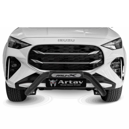 Isuzu MU-X PDC Nudge Bar Black w Branded Injection Mould (2025+) at Bromvoel Outdoor Accessories