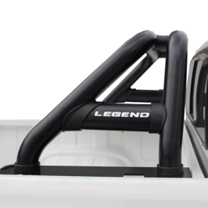 Toyota Hilux LEGEND Oval Sports Bar Double Cab & Extended Cab Black at Bromvoel Outdoor Accessories