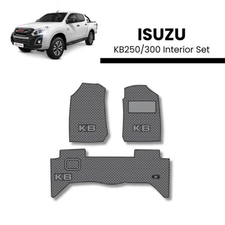 Isuzu KB250/300 interior floor mat set (front and rear) with textured pattern laid out separately