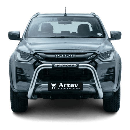 Isuzu Gen 7 VCROSS Branded PDC Nudge Bar Stainless (Fits Gen7 Facelift Model) (2022 -2025) at Bromvoel Outdoor Accessories