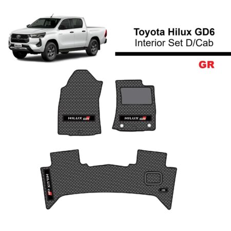 Toyota Hilux GD6 GR Interior Mat Set at Bromvoel Outdoor Accessories