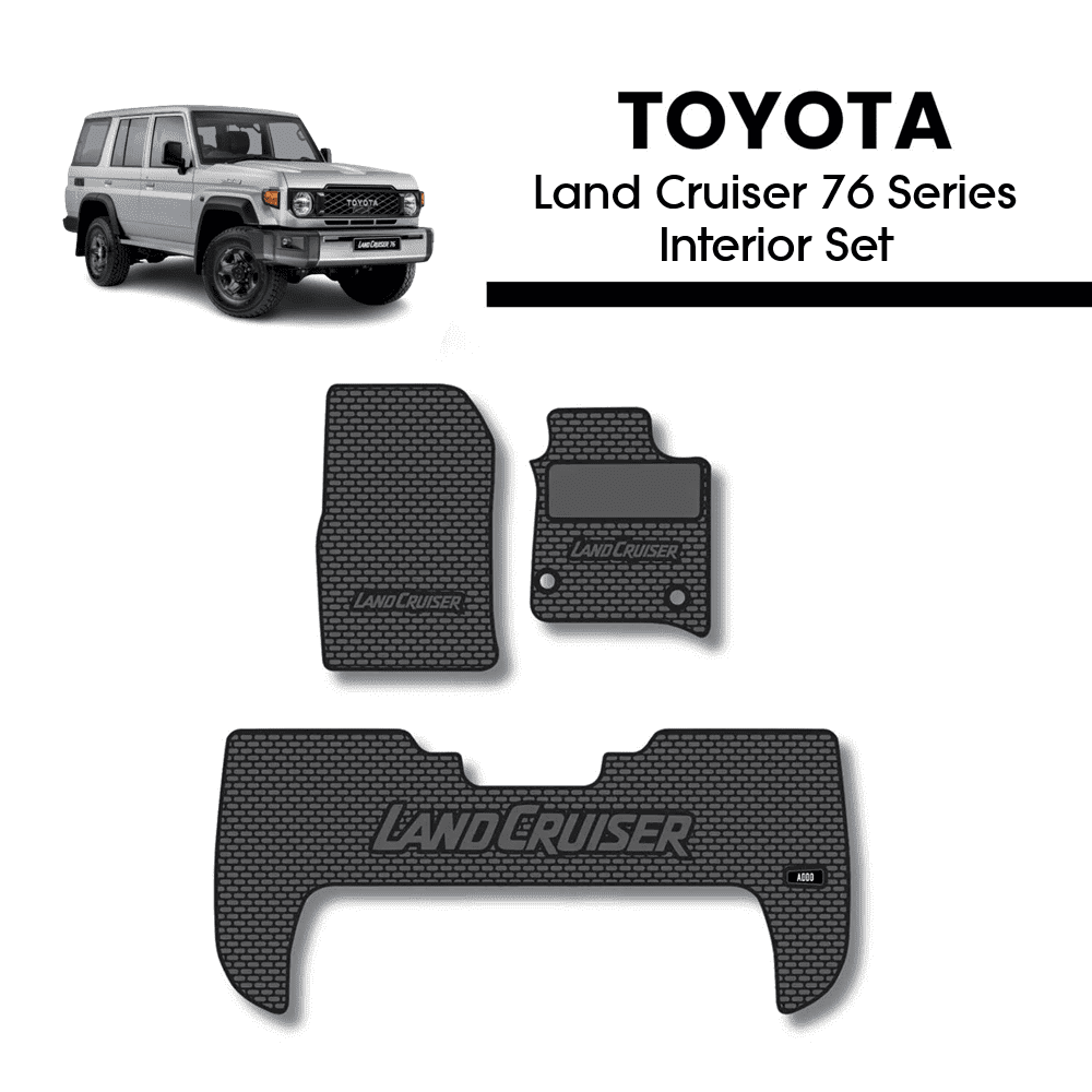 Toyota Land Cruiser 76 Series (2007+) Interior Mat Set at Bromvoel Outdoor Accessories