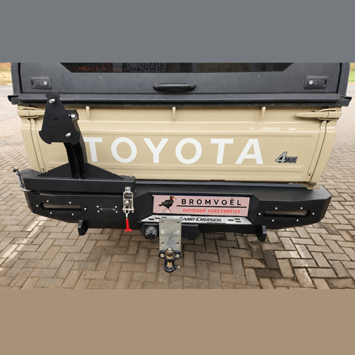 Land Cruiser Rear Replacement Bumper with Swing arm at Bromvoel Outdoor Accessories