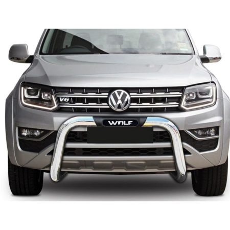Amarok 2011 to 2016 Polished Stainless Steel Nudge Bar (PDC Compliant) at Bromvoel Outdoor Accessories