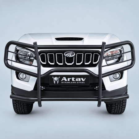 Mahindra Pik Up Headlight Wrap Around (Bush Bar) at Bromvoel Outdoor Accessories