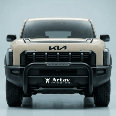 KIA Tasman Nudge Bar Black at Bromvoel Outdoor Accessories