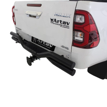 Toyota Hilux 2016+ Rear Step Black (Sold WITHOUT Towbar) at Bromvoel Outdoor Accessories