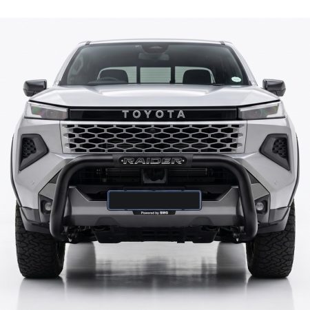 Hilux TRAVO PDC Nudge Bar Black (RAIDER Branding) at Bromvoel Outdoor Accessories