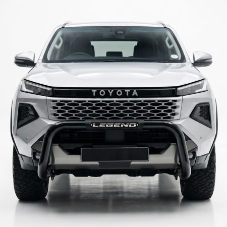 Hilux TRAVO PDC Nudge Bar Black (LEGEND Branding) at Bromvoel Outdoor Accessories